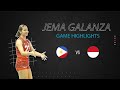 JEMA GALANZA THE GAME CHANGER OF ALAS  |  PHILIPPINES VS INDONESIA