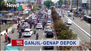 Pemberlakuan Ganjil Genap di Depok #iNewsPagi 01/10