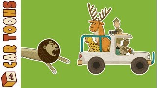 Car Toons safari jeep cartoon: Toy cars cartoons for toddlers