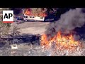 Brush fire in San Bernardino, California, destroys several homes