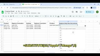 Google Sheets SUBSTITUTE Function — Replace Text Easily