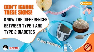 Diabetes Diagnosis: Common Signs \u0026 Symptoms | Dr. Murugesan Reveals the Difference