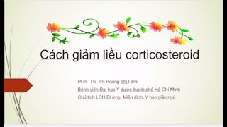 Cách giảm liều corticosteroid