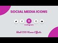 Social Media Buttons with Awesome Hover Animation using HTML & CSS