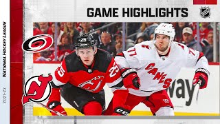 Hurricanes @ Devils 4/23 | NHL Highlights 2022