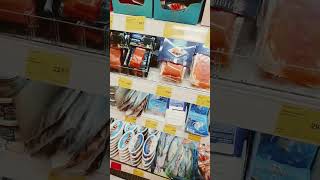 Prices for salted fish in a grocery store in Russia.  September 16, 2022