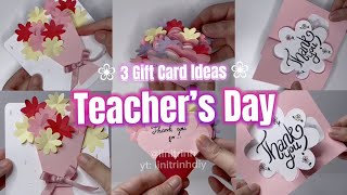 Teacher’s Day Gift Card Ideas - 3 Sweet Pop Up Card Ideas - Flower Pop Up Card