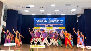 Folk dance performance || Osmania University || Hyderabad || Dept of Mathematics || Mr Harsha ||