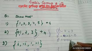 Cyclic group and its generator(uppgt/tgt preparation)