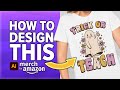 Trending Amazon Merch T-shirt - Halloween Trick or Teach Design Tutorial (Adobe Illustrator)