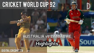 CRICKET WORLD CUP 92 / AUSTRALIA vs ZIMBABWE  / 30th Match / HD Highlights / DIGITAL CRICKET TV