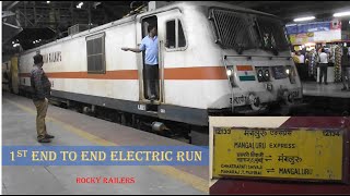 12133 Mangalore express on its 1st end to end electric run.