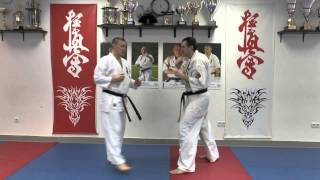 WFKO. Low kick in the clinch - kumite Shihan Alexei Gorokhov. Lesson 8