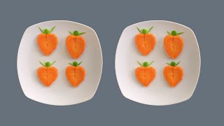 Transform Carrots into Strawberries-Vegetable Carving @foodife #foodart #vegetablecarving #cooking