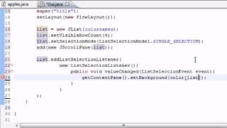 71 Java Programming Tutorial 71 JList Program