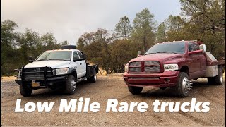 They don’t make trucks like this anymore! 2 low mileage manual transmission Cummins trucks