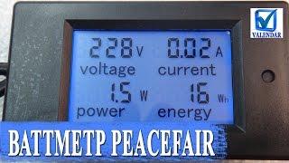 Power meter Peacefair network power meter, ammeter, voltmeter, and an overview of the tests