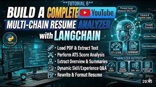 Build an AI Resume Analyzer with LangChain | PDF, ATS Scoring & Rewriting | @itspyguru