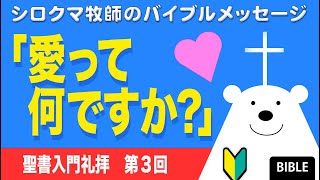 聖書入門礼拝　第３回　「愛って何ですか？」　ヨハネの手紙 第一 ４章９～１１節