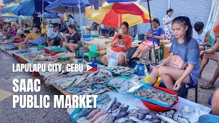 🇵🇭 [4K] Saac Public Market | Walking Tour | Buaya, Lapulapu City, Cebu | Philippines