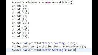 How to Sort ArrayList Collection Decending Order in Java - Intact Abode