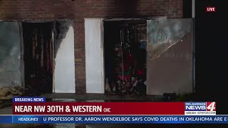 Two-story garage apartment destroyed