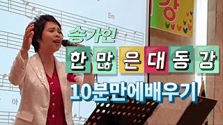 한많은대동강 송가인 10분만에배우기 박미현노래교실