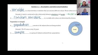 Statistical Methods (STA 2023) - Section 1.1