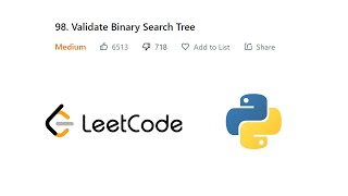 Validate Binary Search Tree Leetcode Python | Love Babbar DSA Cracker Sheet