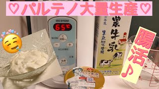 【腸活】【菌活】【乳酸菌】超濃厚！ヨーグルトメーカーで手作りヨーグルト♡ パルテノ大量生産！ ギリシャヨーグルトにしました！アイリスオーヤマ ヨーグルトメーカー