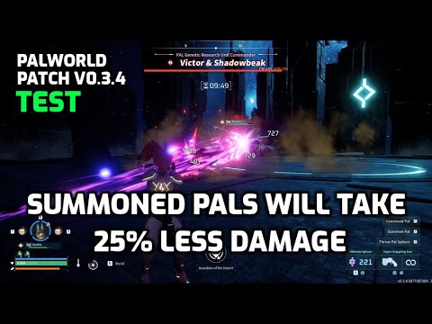 Pals summoned by Palworld take 25 less damage | TEST – Patch v0.3.4