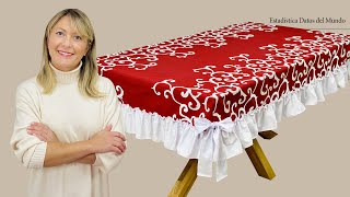 Mantel Ajustable Con Volante y Lazos Que Os Va A Enamorar