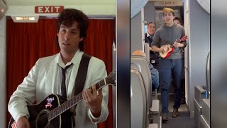 Man Recreates 'The Wedding Singer' Proposal During Flight