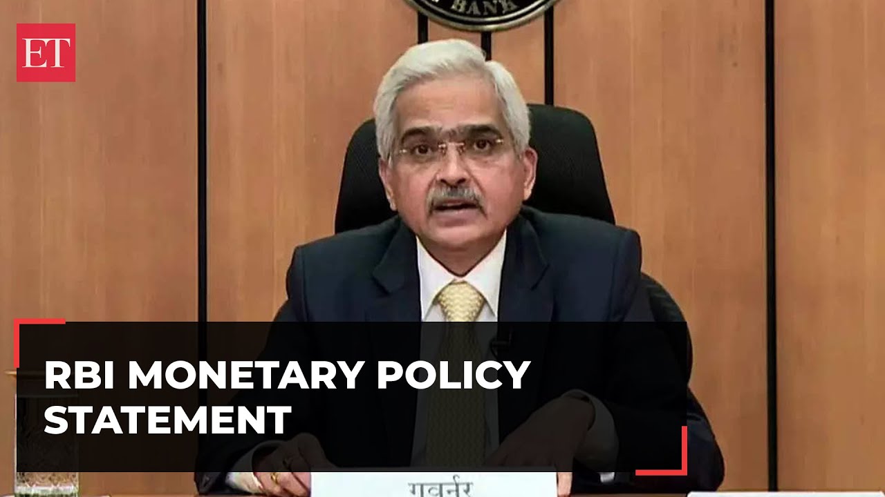 Monetary Policy Statement By RBI Governor, Shaktikanta Das I LIVE - YouTube