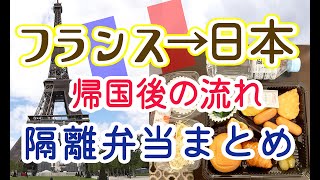 ３日間の隔離弁当まとめ～フランス出国から日本入国→強制隔離