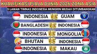 🔴 JADWAL KUALIFIKASI PIALA DUNIA 2026 ZONA ASIA !! TIMNAS INDONESIA MASUK TIM MUDAH