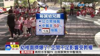 【中視新聞】14坪教室擠30童! 市立幼稚園擠爆  20150417