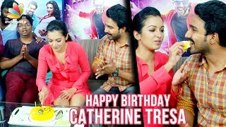 Catherine Tresa Gets a Birthday Surprise from VJ Koushik | Vishnu Vishal and Katha Nayagan Team