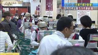 5カ月連続の前年比減　8月の全国スーパー売上高(14/09/22)