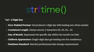 Learn about date time formatting in Python - From course I built 2 years ago #pythonprogramming
