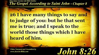 The Gospel of John Chapter 8 - Bible Book #43 - The Holy Bible KJV Read Along Audio/Video/Text