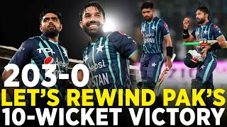 Let's Rewind Pakistan's 1️⃣0️⃣- Wicket Victory | Babar's Century & Rizwan's Power Show | PCB | MU2A