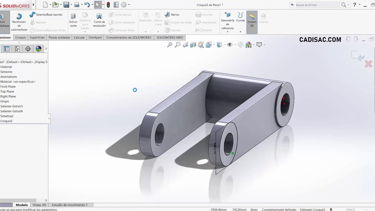 Curso SolidWorks Piezas Y Ensamblaje Lección 24 - YouTube