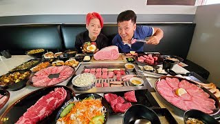 All You Can Eat JAPANESE STEAK BUFFET With Amber Liu