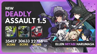 NEW DEADLY ASSAULT 1.5 CLEAR | Ellen, Miyabi, \u0026 Harumasa Team | Zenless Zone Zero