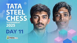 TATA STEEL CHESS DAY 11 | ft. GUKESH, ARJUN, PRAGG