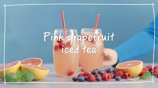 Pink grapefruit iced tea