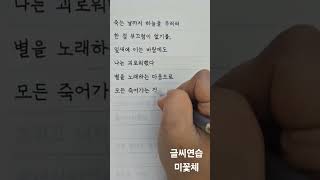 미꽃체 글씨연습 예쁜글씨 글씨쓰기