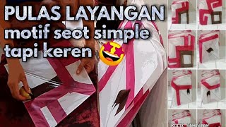 pulas layangan motif simple dua warna keren