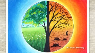 How to draw Save Tree Save Earth, Save Nature drawing easy, Poster drawing